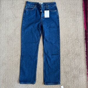 Reformation Cynthia High Rise Straight Jeans Blue - Size 27